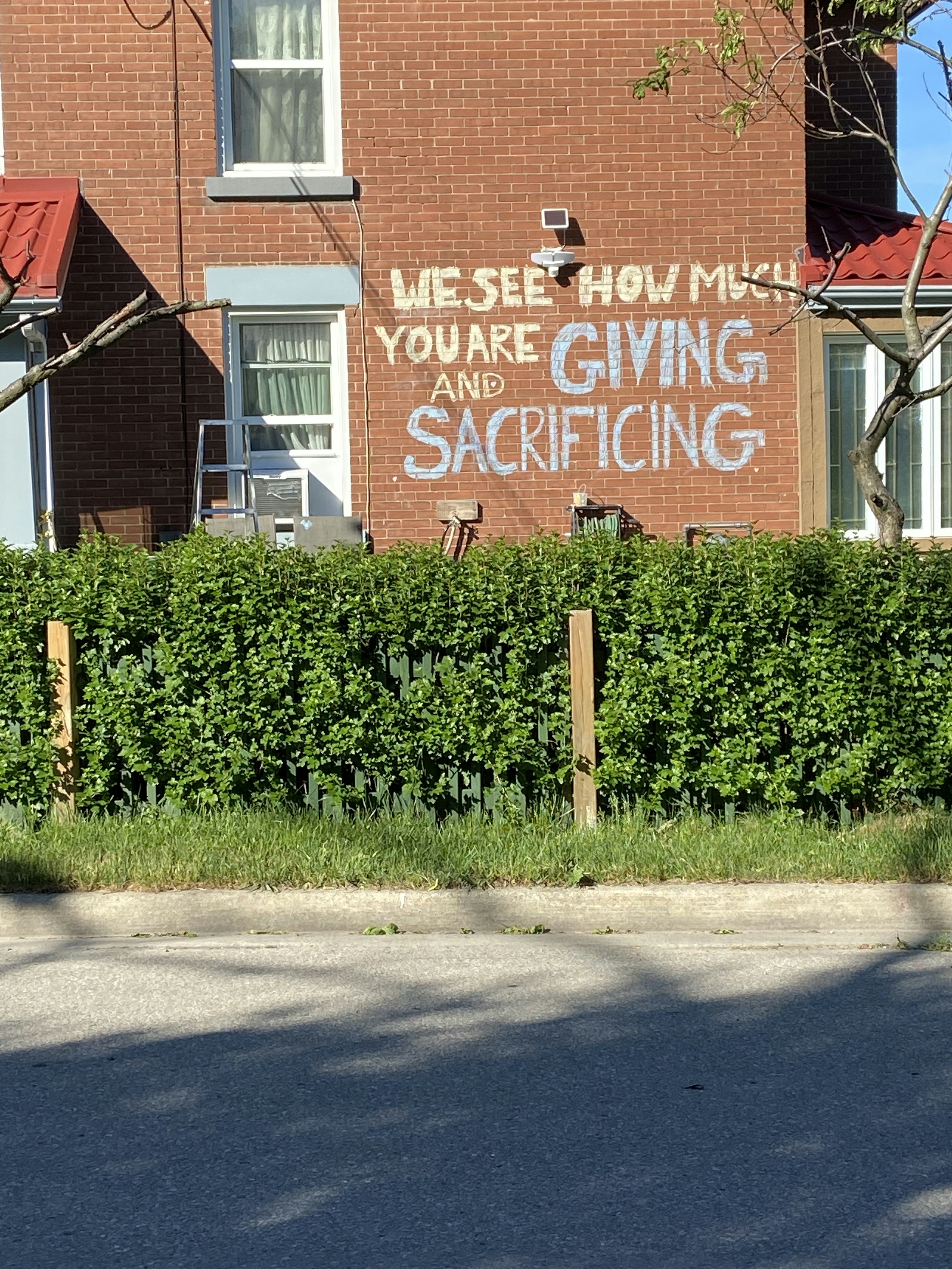 brown and white building