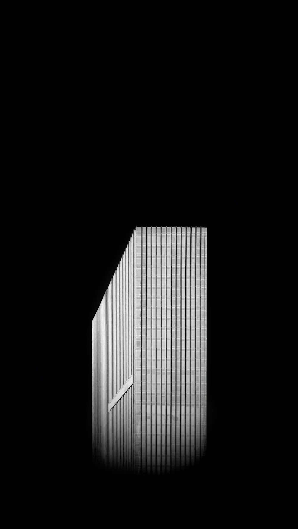 black and white high rise building