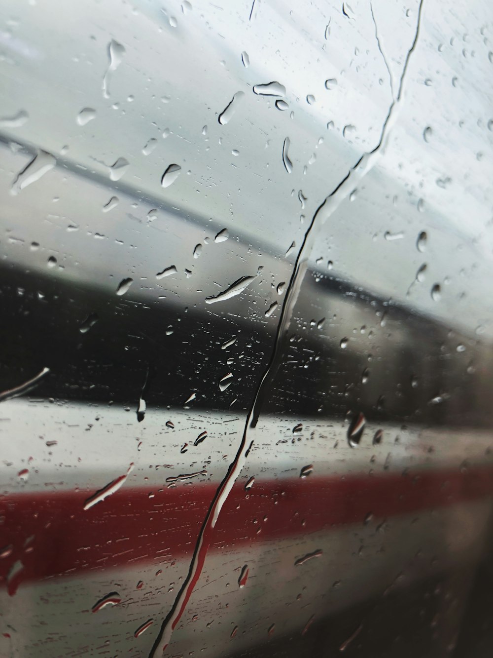 water droplets on clear glass window