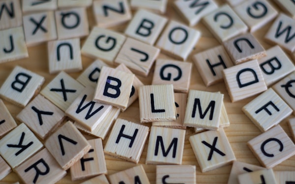 a photo of scrabble tiles