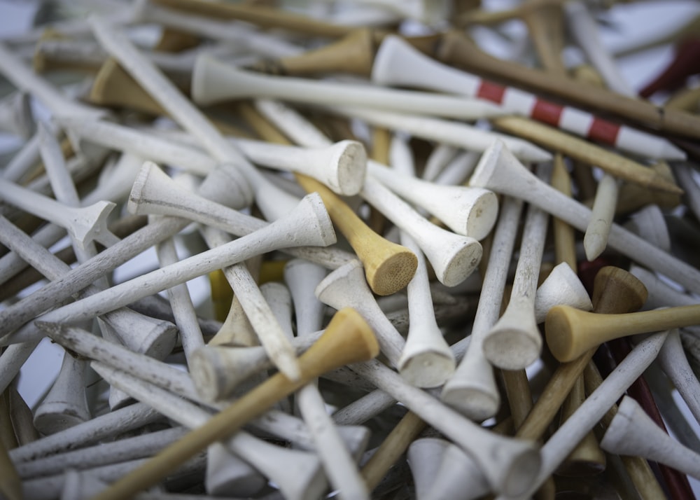 white and brown wooden sticks