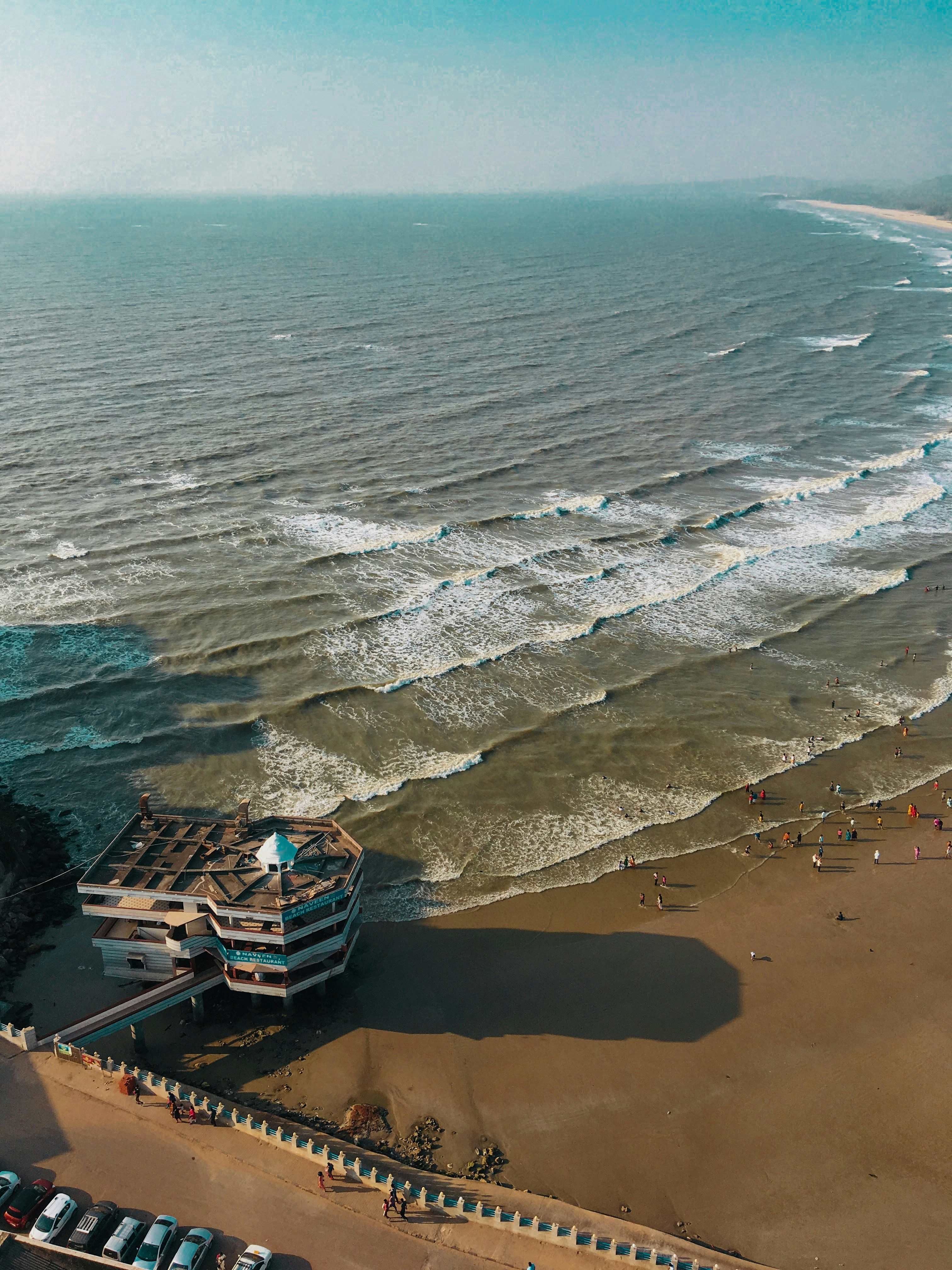 aerial view of beach during daytime