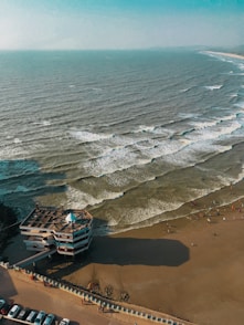 aerial view of beach during daytime