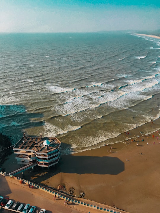aerial view of beach during daytime in Gokarna India