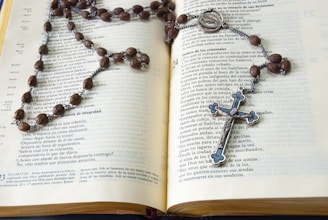 rosary and Bible