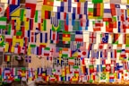 multi colored paper on brown cardboard box