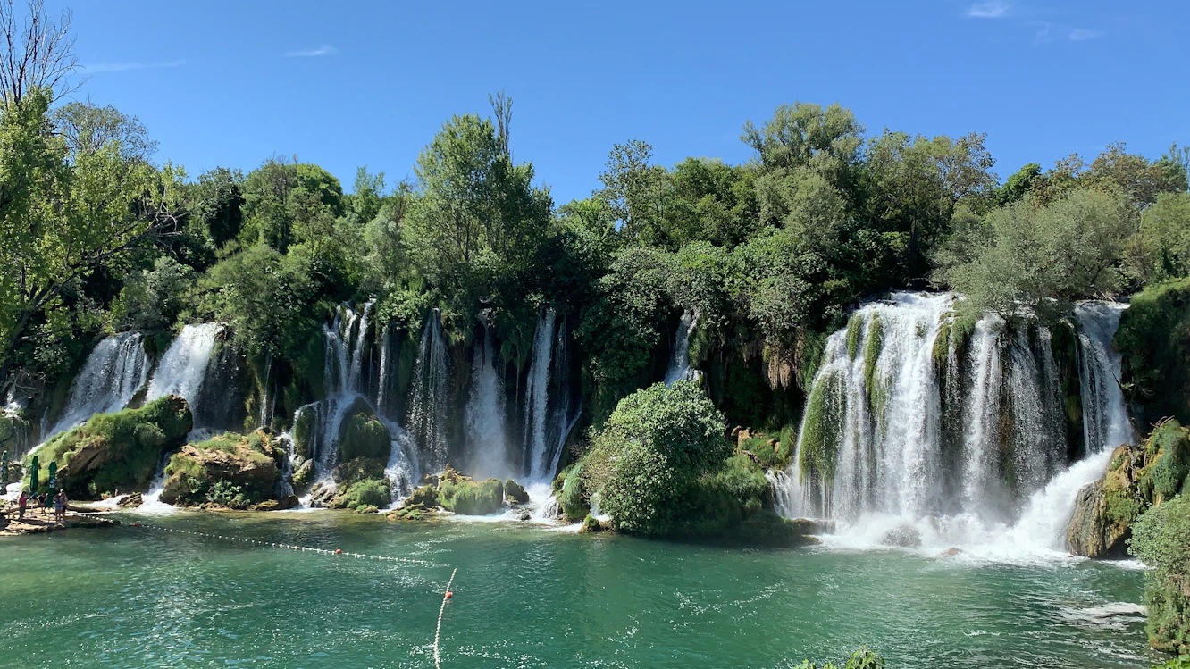 The refreshing Kravica Waterfalls surrounded by nature