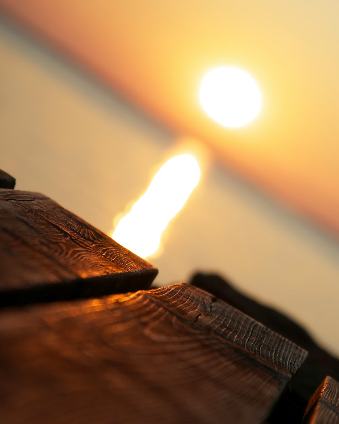 brown wooden table with white lamp