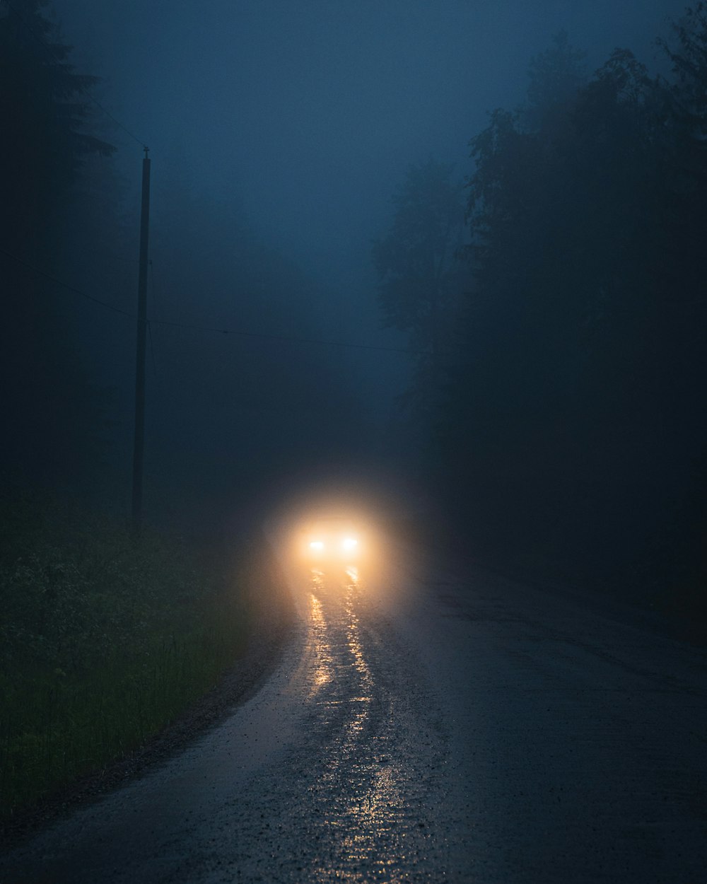 sun rays over the road