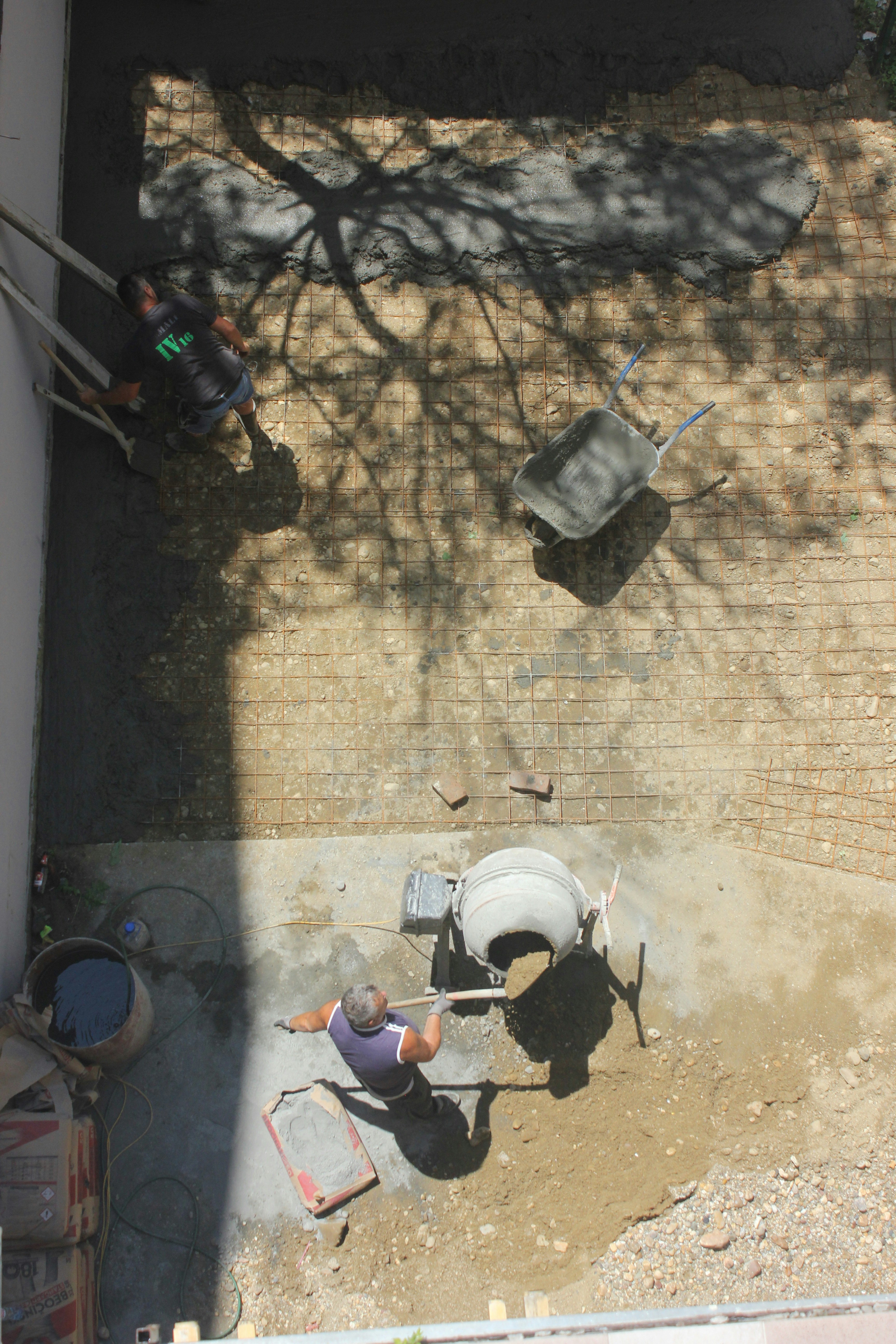 Working site from bird's perspective