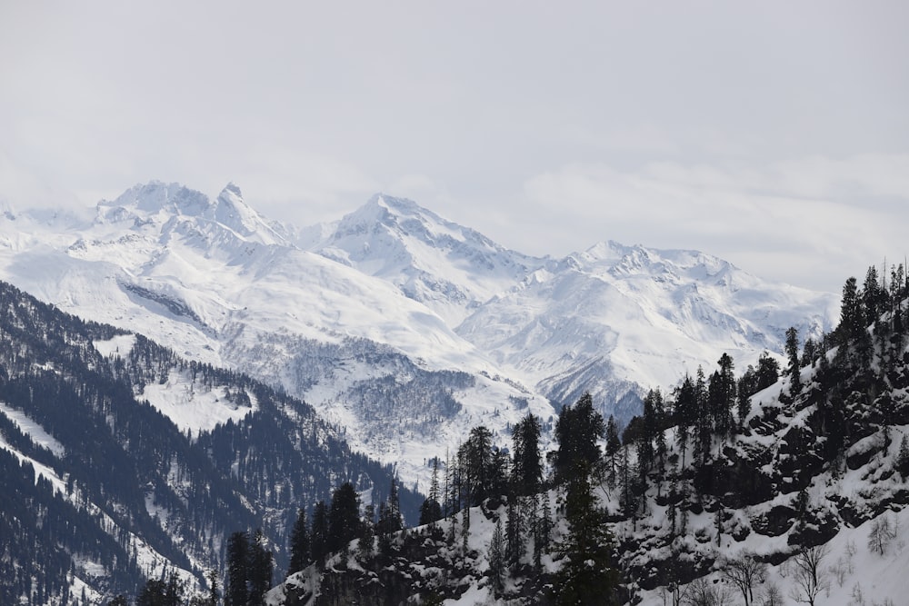 montagne innevate durante il giorno