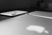Close-up of sleek electronic accessories with silver and black finishes on a clean white background