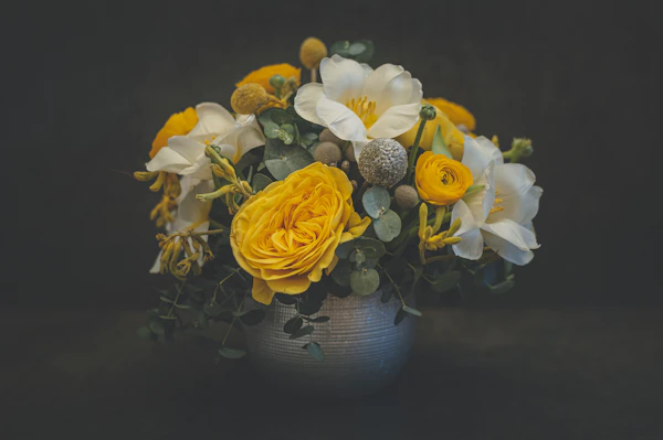 Bouquet bianco giallo