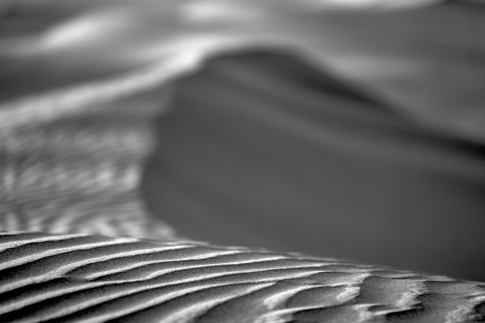 grayscale photo of a sand