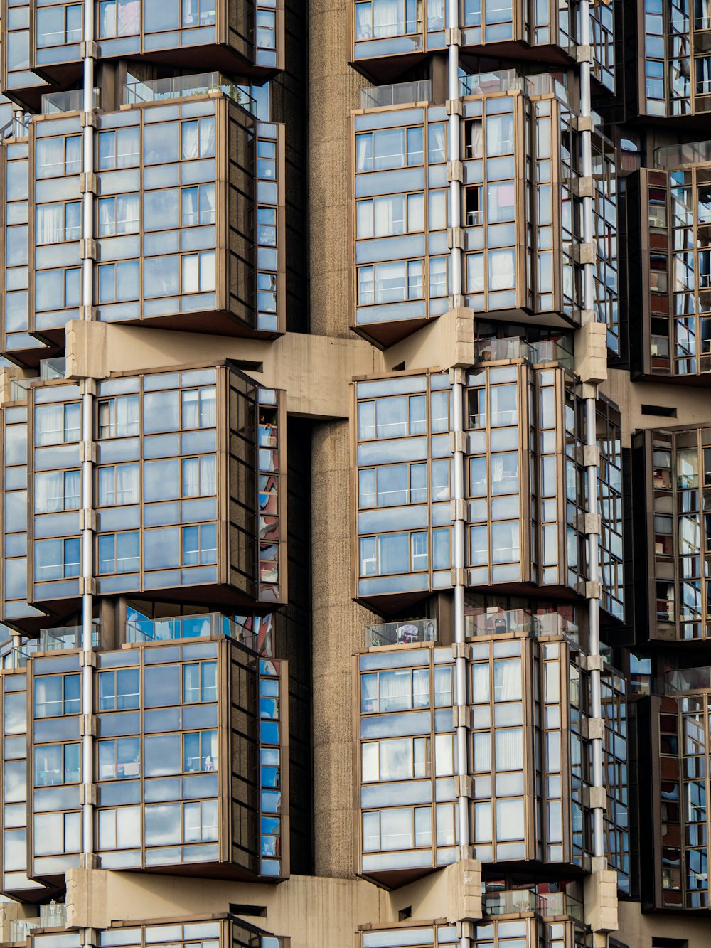 a very tall building with lots of windows