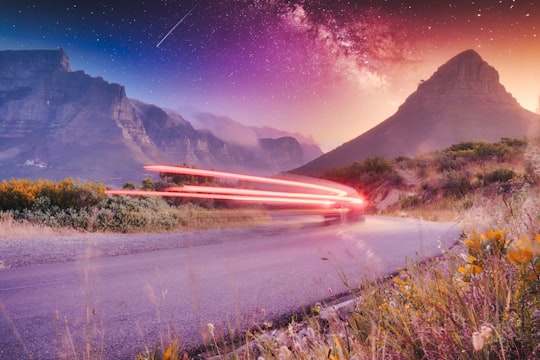 time lapse photography of cars on road during night time in Signal Hill South Africa