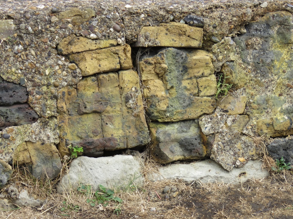 brown and gray stone wall