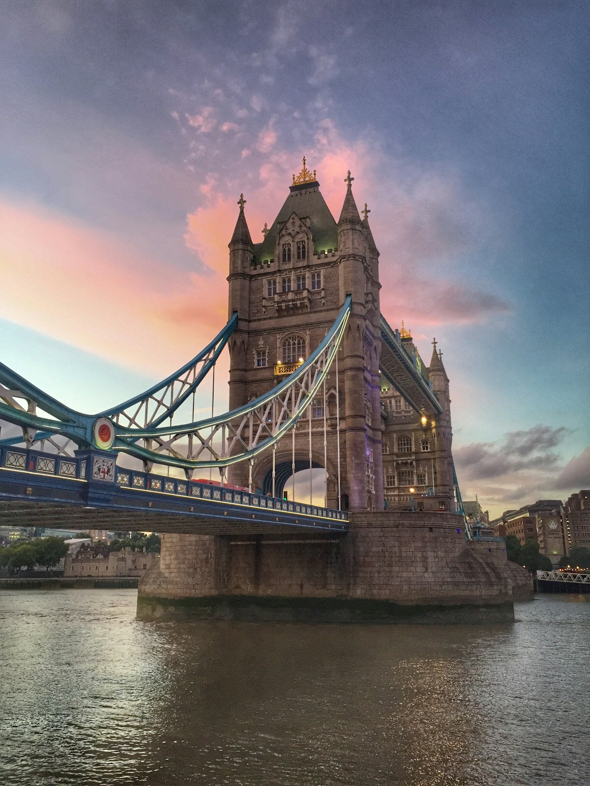 London July — Tower Bridge under a clear blue summer sky