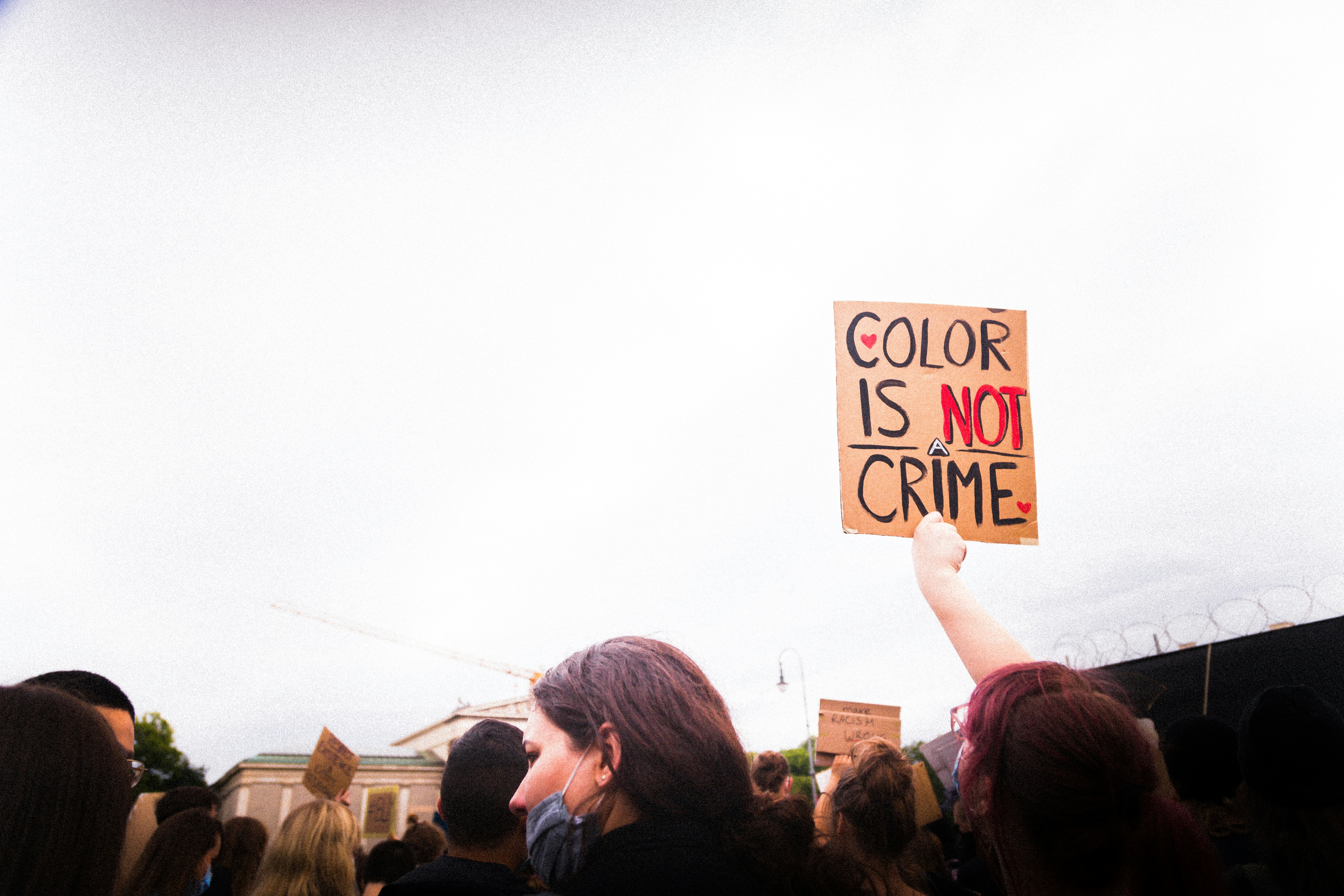 A George Floyd protest in München.