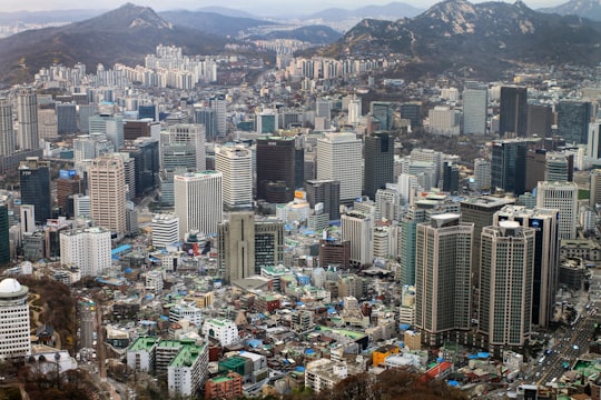 aerial view of city buildings during daytime in N Seoul Tower South Korea