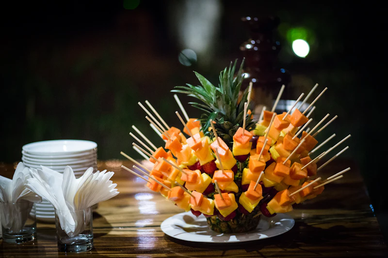 Brocheta de Frutas y Queso