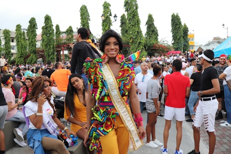 A vibrant community gathering focused on sustainable development.