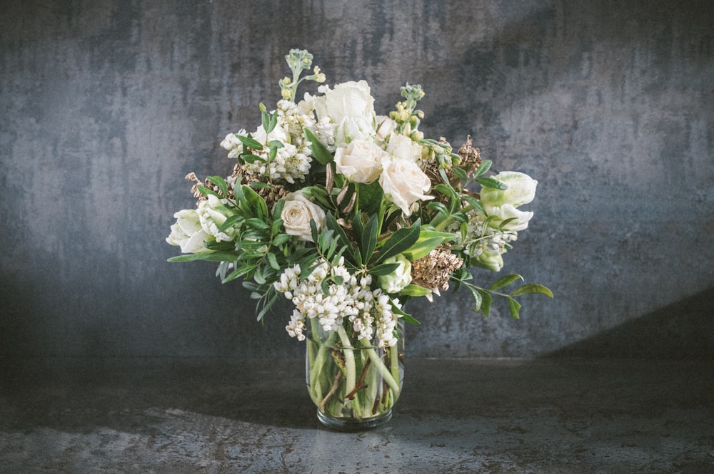 white and green flower bouquet