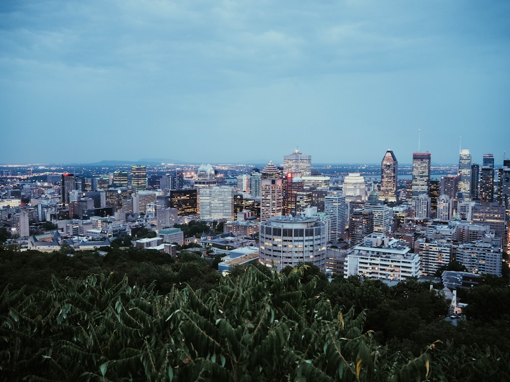 Horizonte de la ciudad bajo el cielo azul durante el día