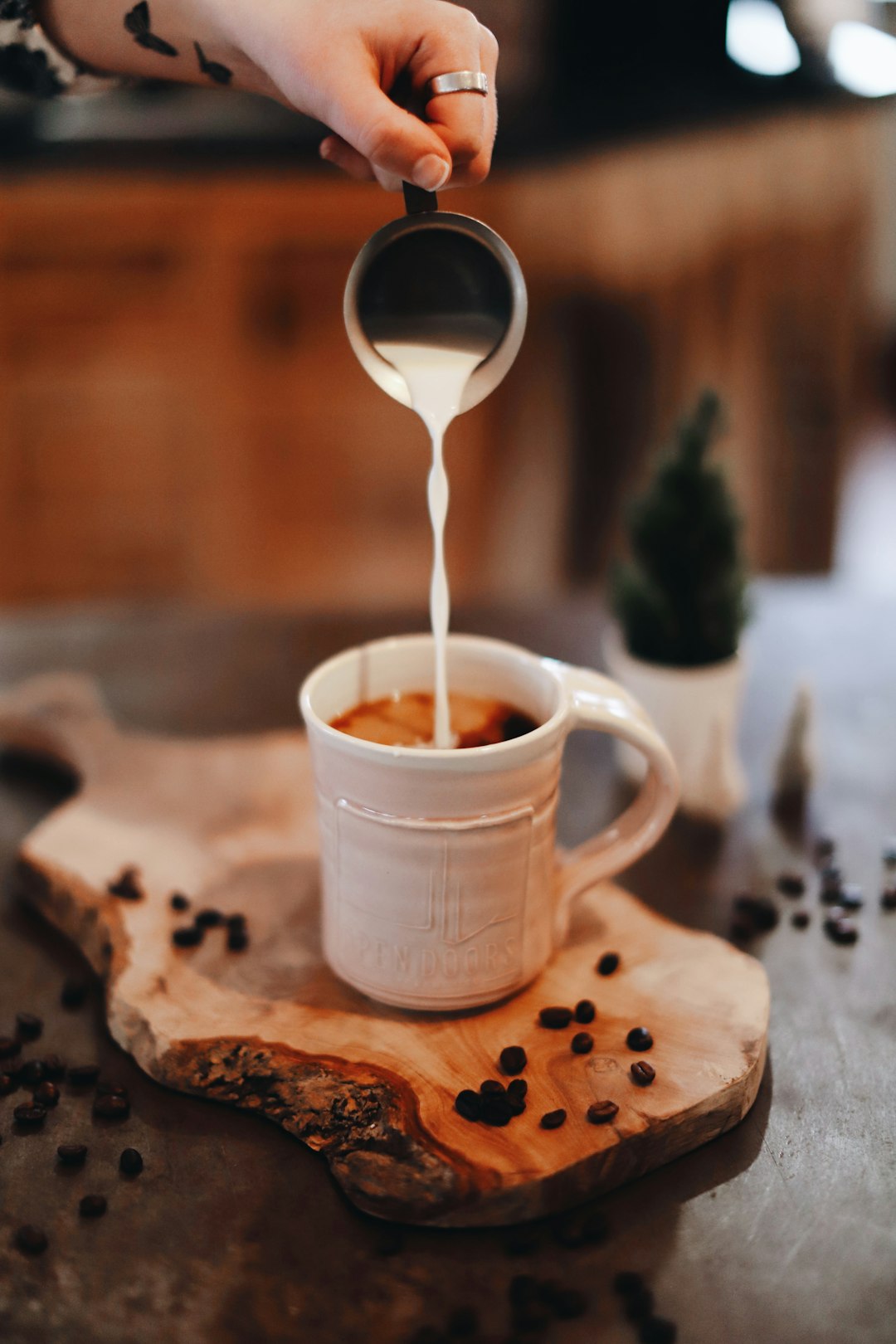 white ceramic mug with coffee