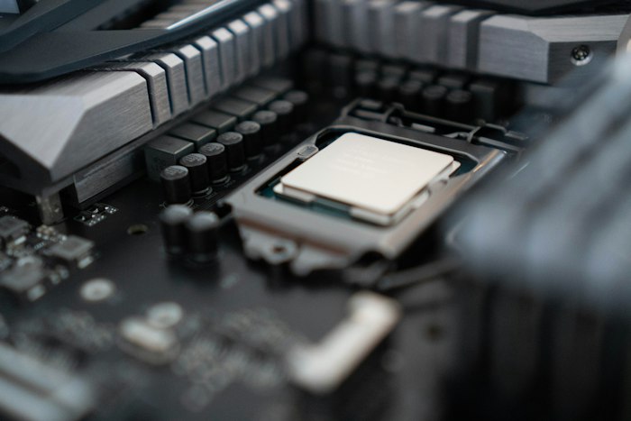 Processor seated in a motherboard socket