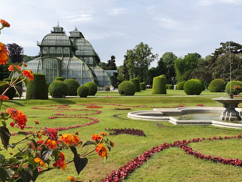Jardín de flores en Viena