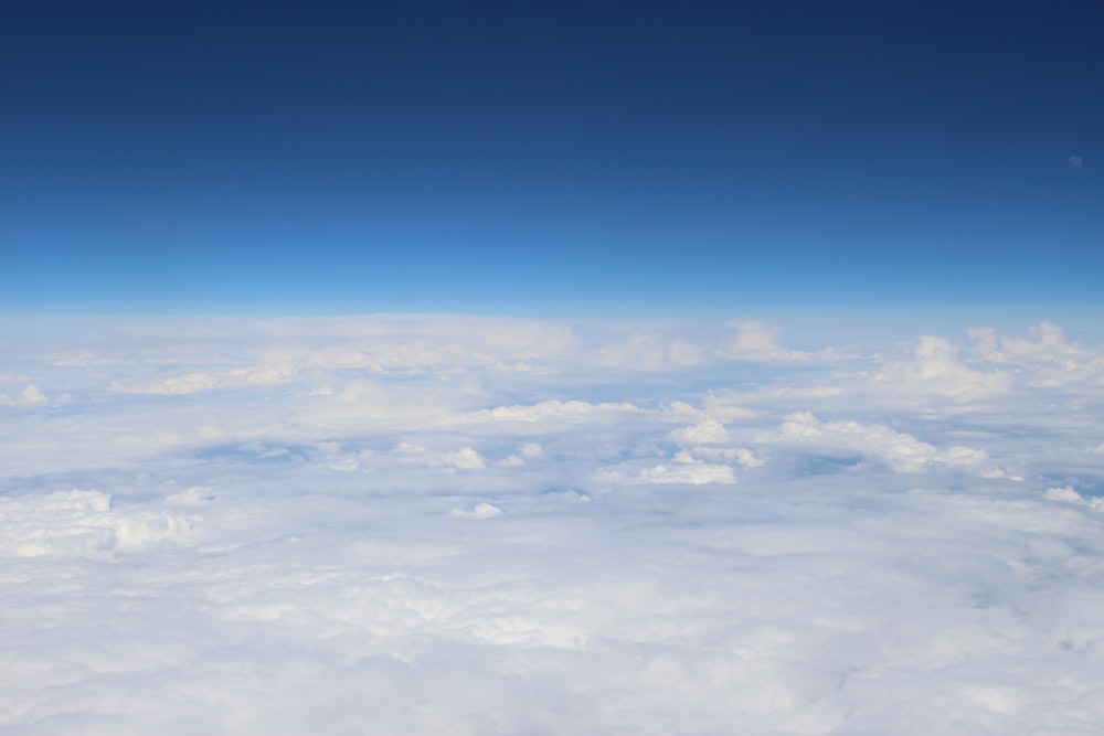 white clouds and blue sky