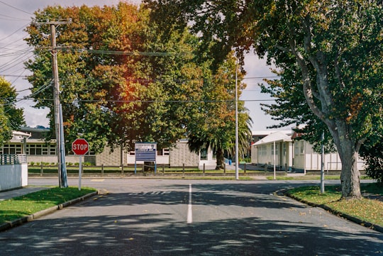 stop sign on the street in Upper Hutt New Zealand