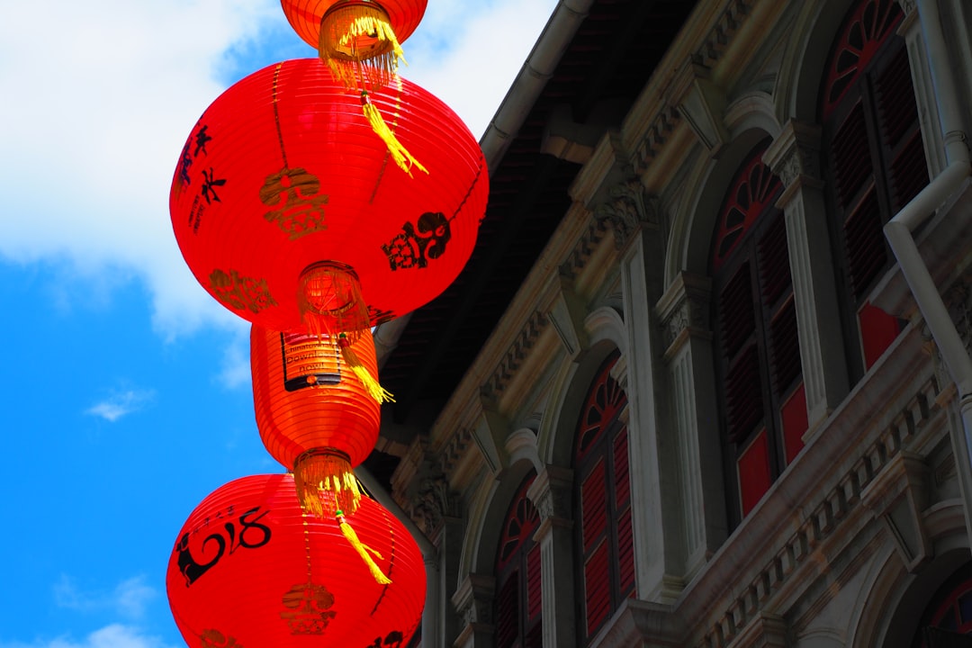 red and gold chinese lanterns