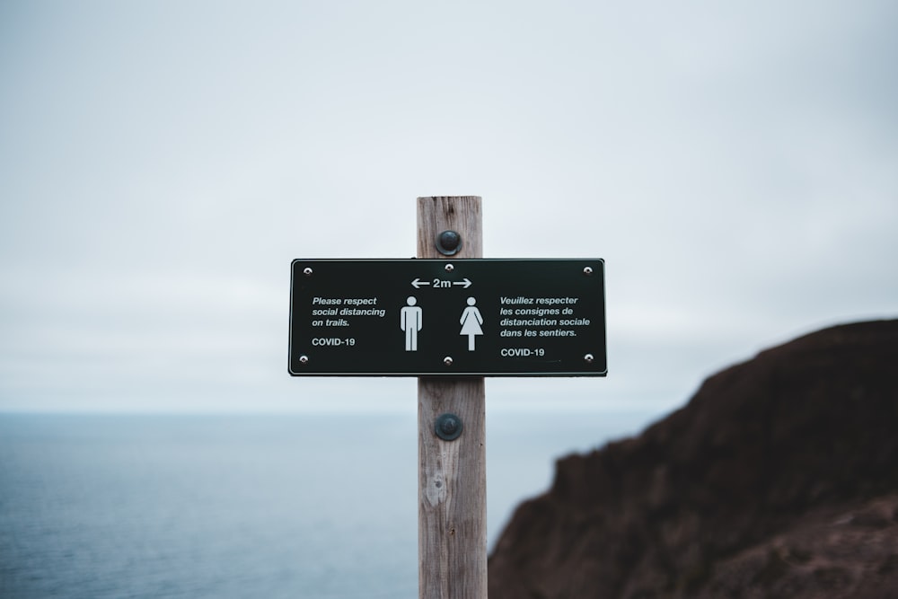 black and white wooden signage