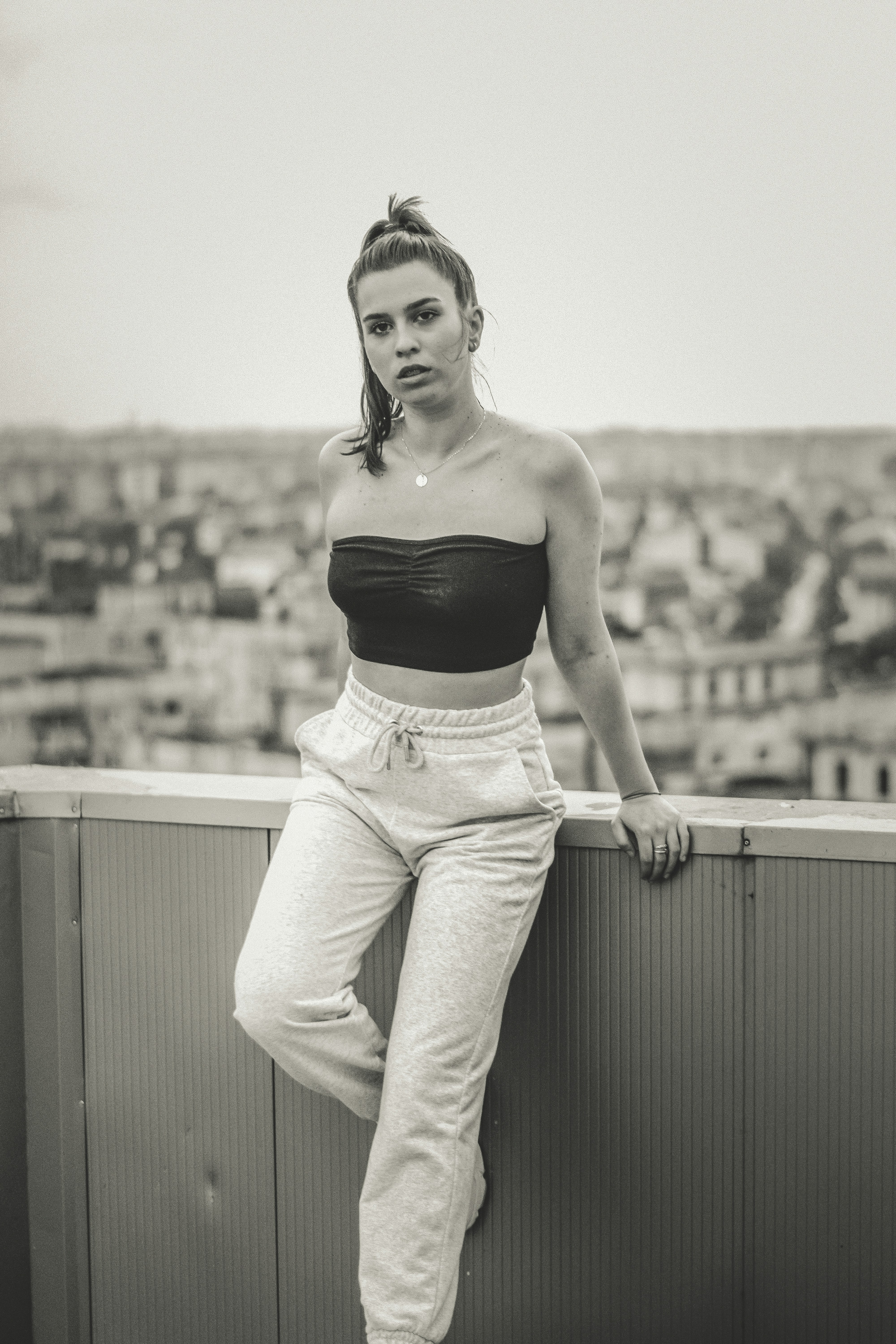 denim sports bra