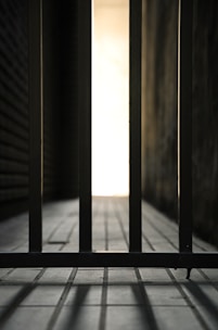 black wooden framed glass window