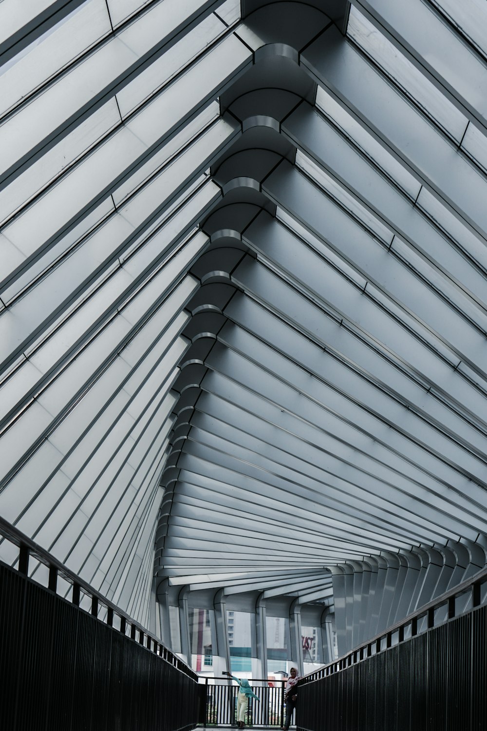 black metal frame glass roof