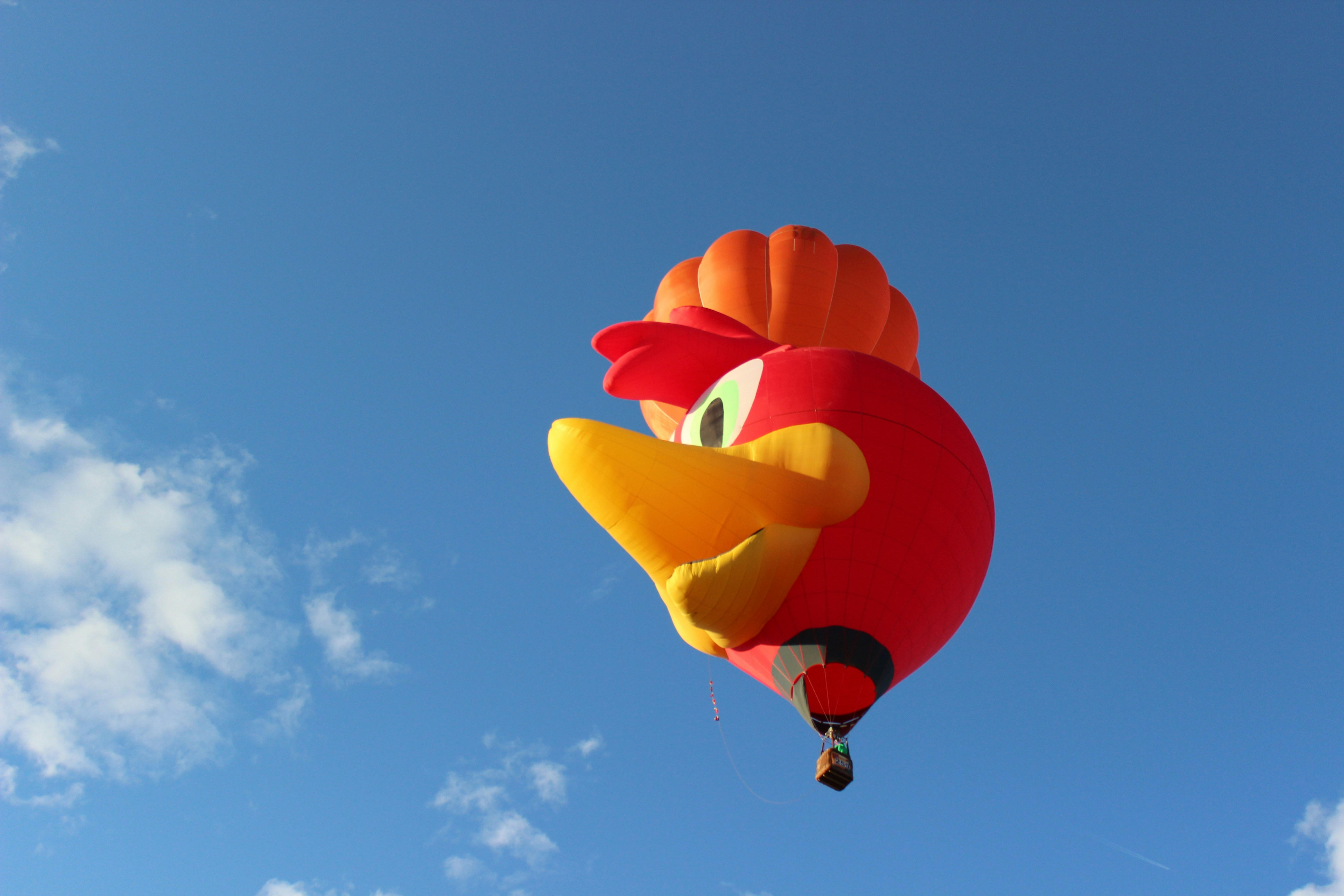 Balloon Fiest, a hot air balloon festival that takes place in Albuquerque, New Mexico, during early October. The Balloon Fiesta is a nine-day event occurring in the first full week of October, and has over 500 hot air balloons each year.
