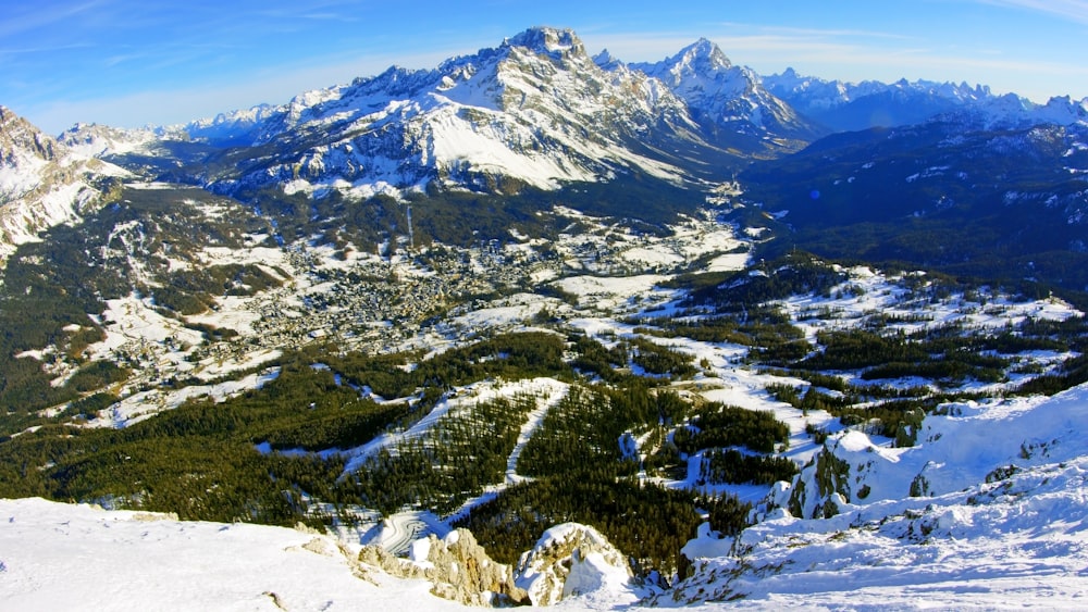 snow covered mountain during daytime