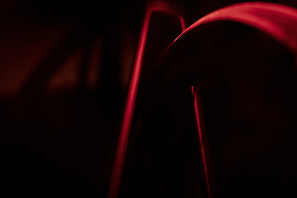 red light in dark room