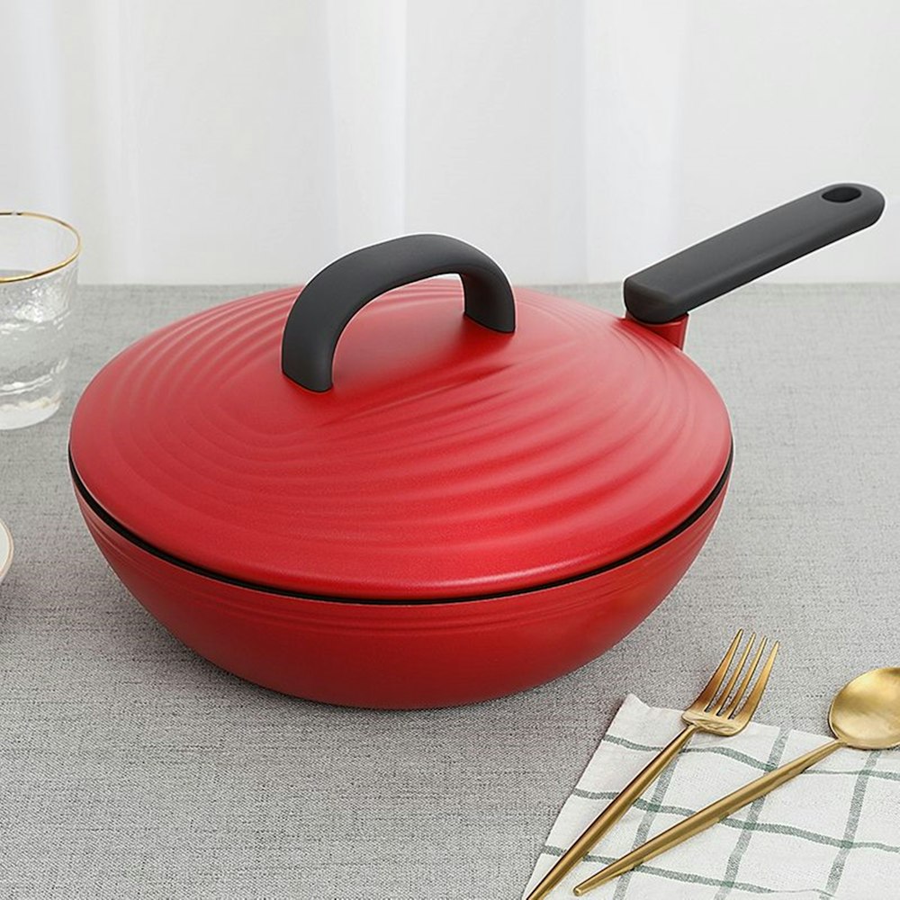 red round plastic container on table