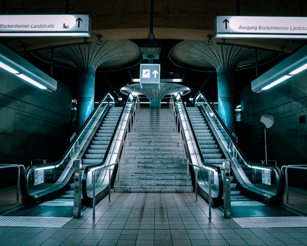 empty escalator with no people