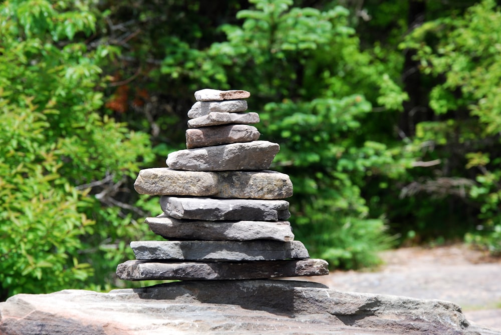 stack of gray concrete blocks