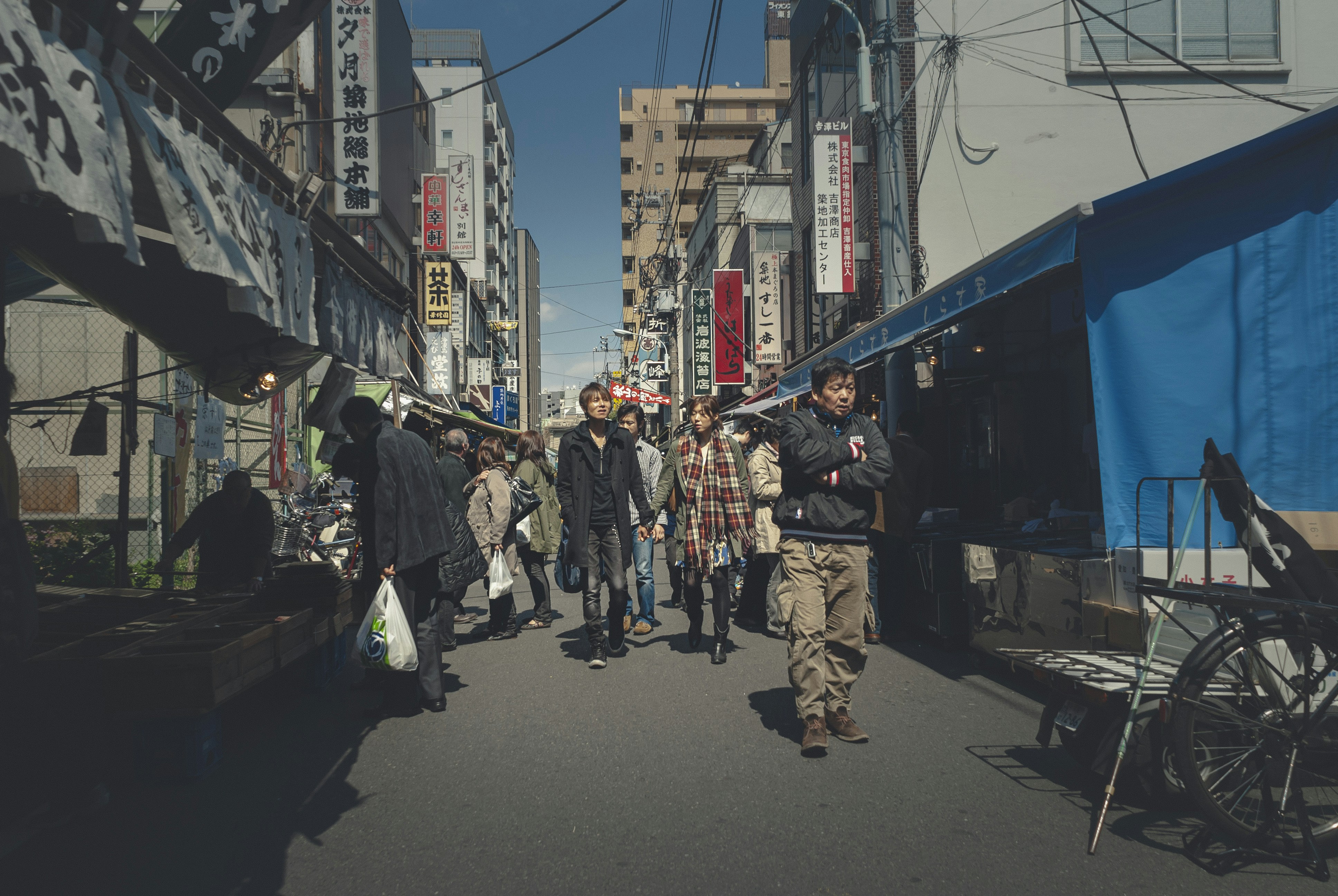 Near a fish market in Tokyo.