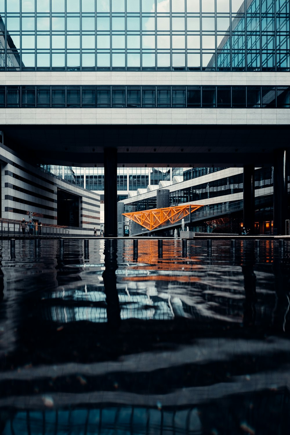 water reflection of building on water