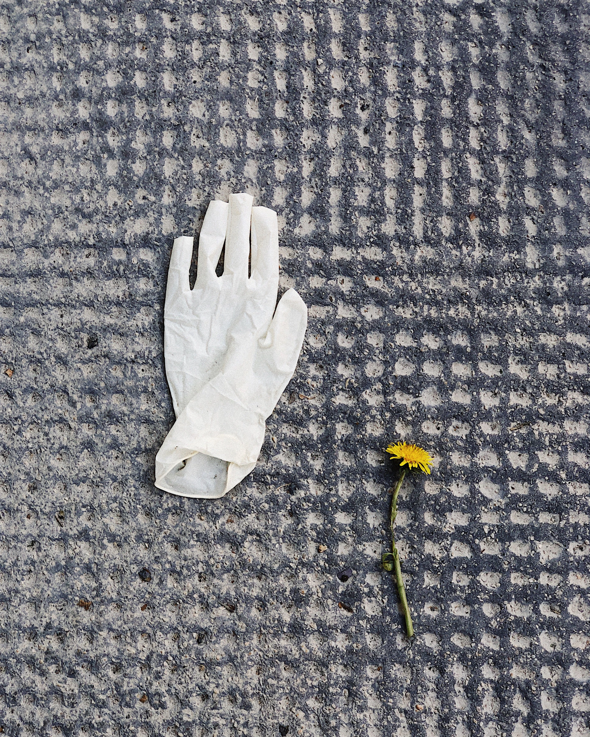 white flower on gray textile