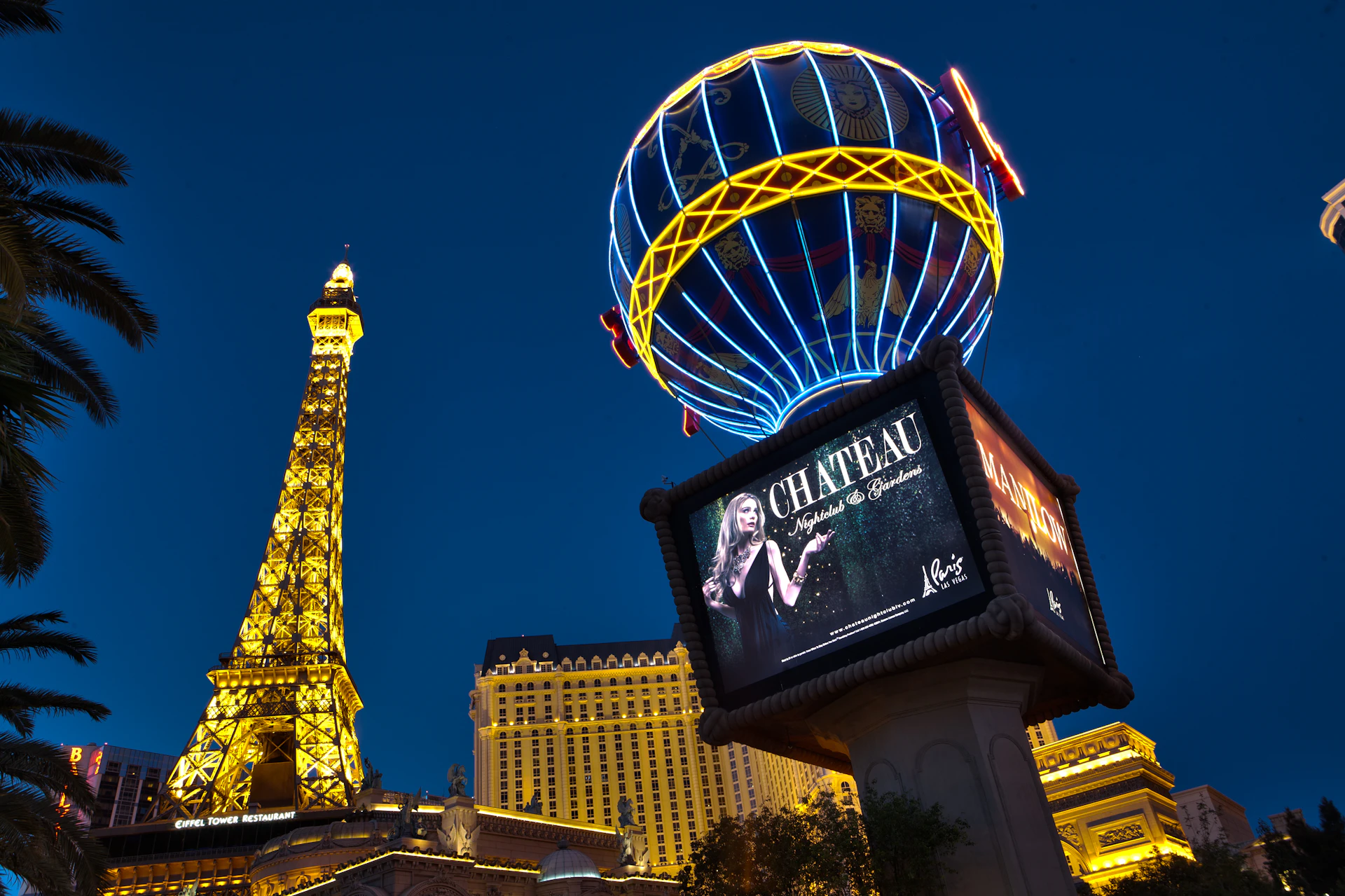 Casino hotel tower under a clear sky