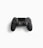 A black video game controller with various buttons and dual analog sticks, placed against a white background. It includes iconic PlayStation symbols such as triangles, circles, crosses, and squares on its buttons.