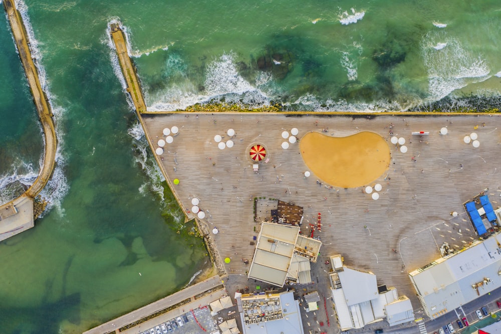 aerial view of beach during daytime